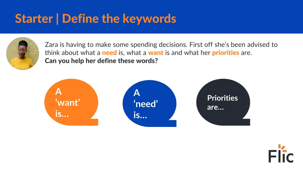 starter define the keywords