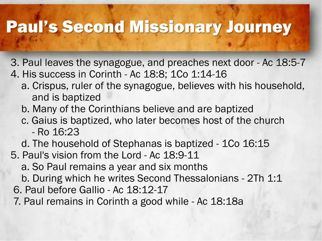 paul s second missionary journey 10
