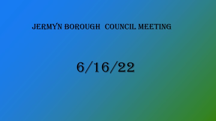 jermyn borough council meeting