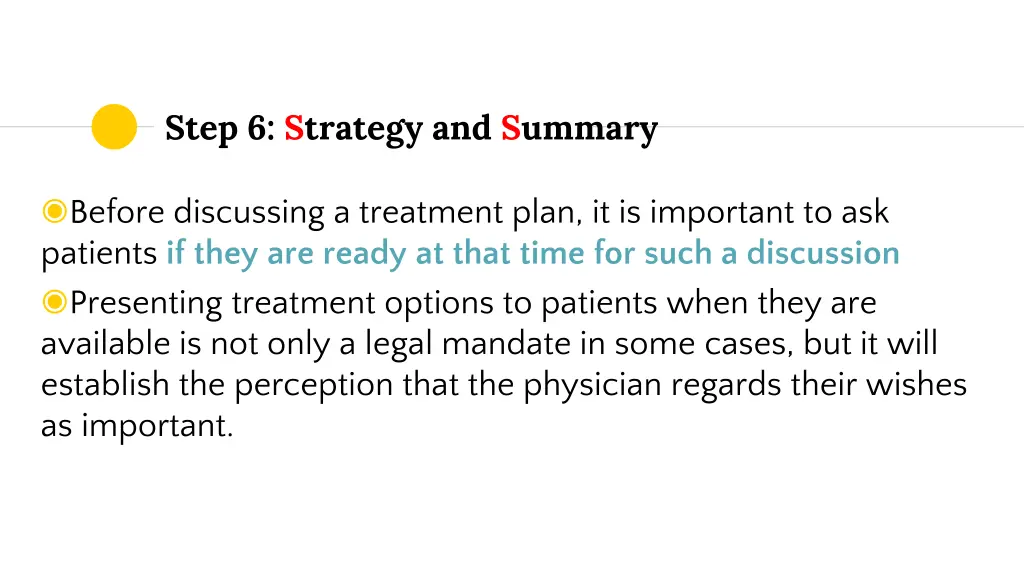 step 6 strategy and summary