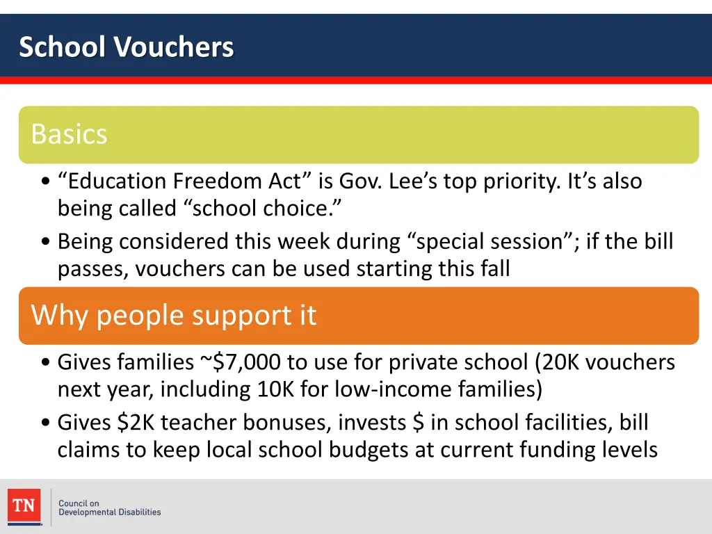 school vouchers