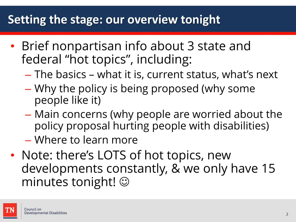 setting the stage our overview tonight