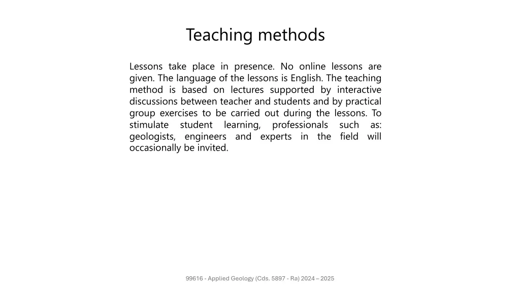 teaching methods