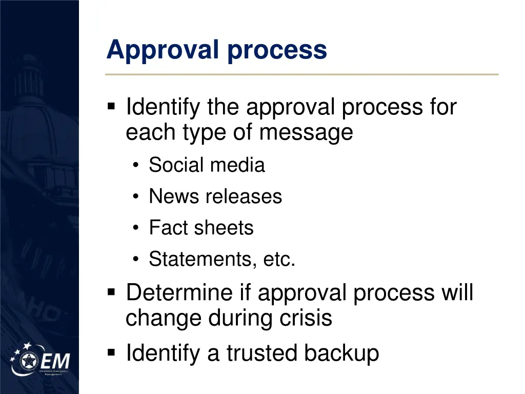 approval process