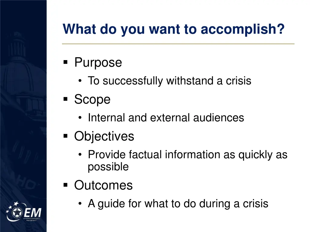 what do you want to accomplish