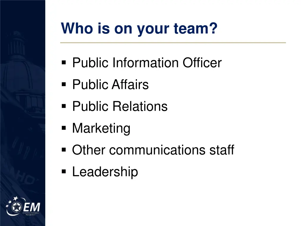 who is on your team