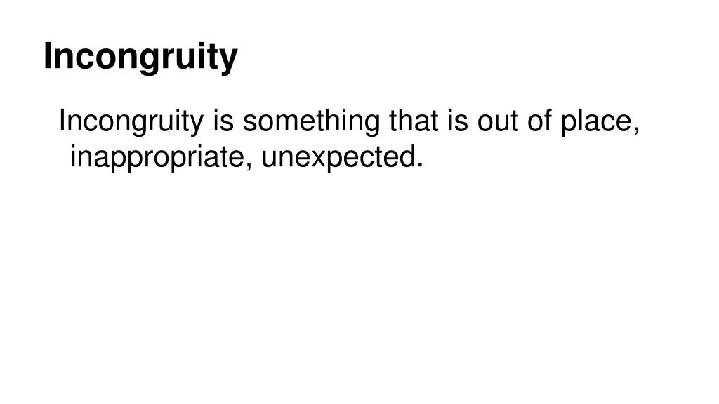 incongruity