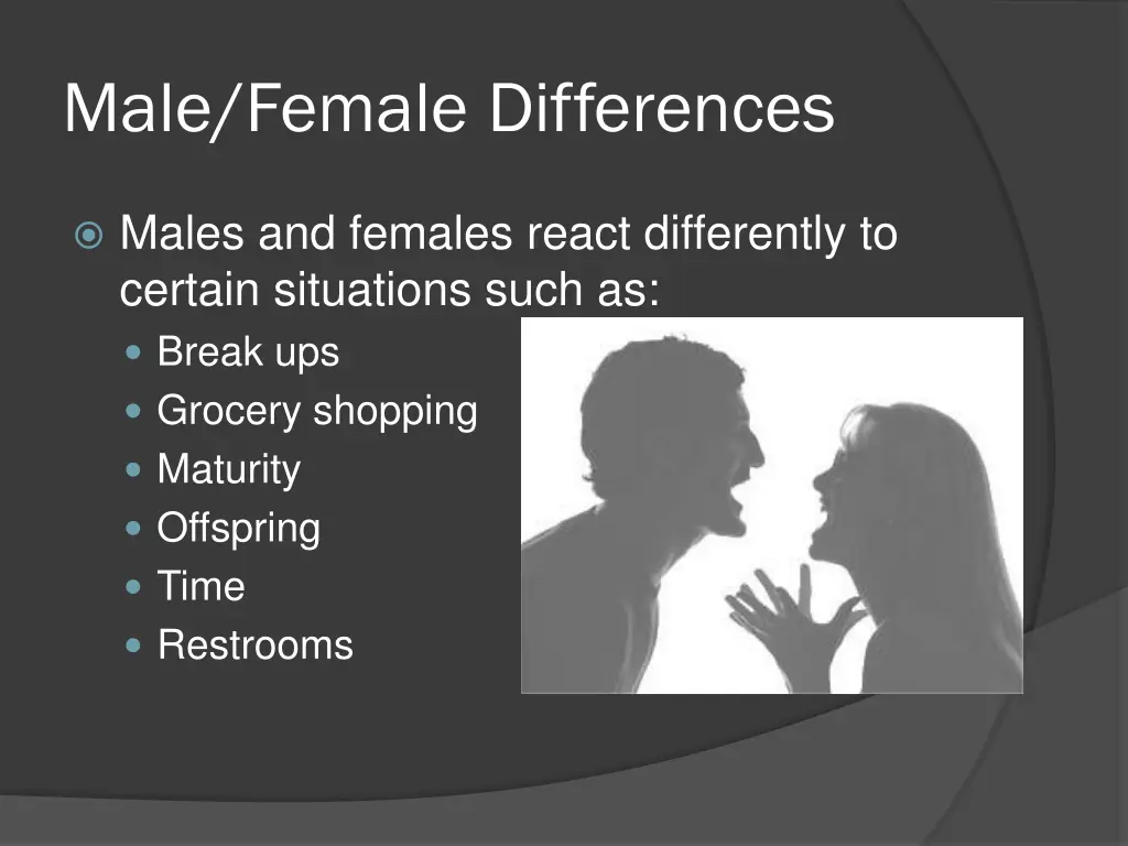 male female differences
