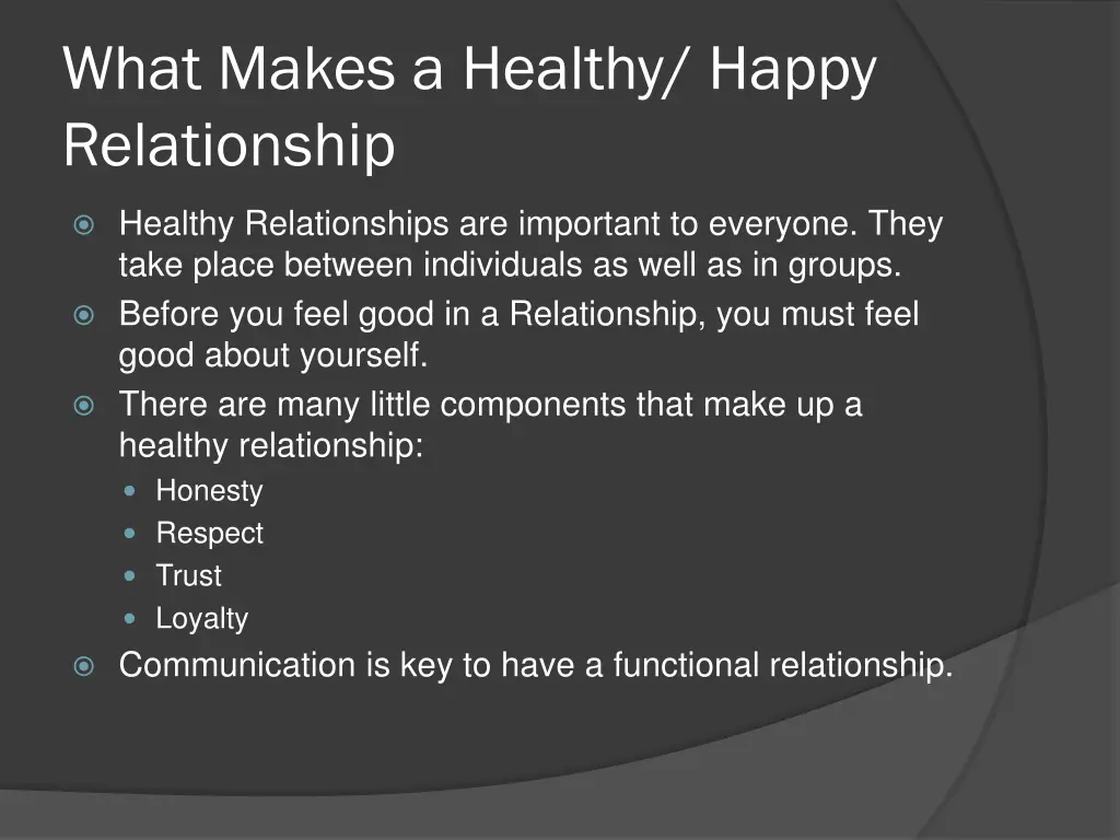 what makes a healthy happy relationship