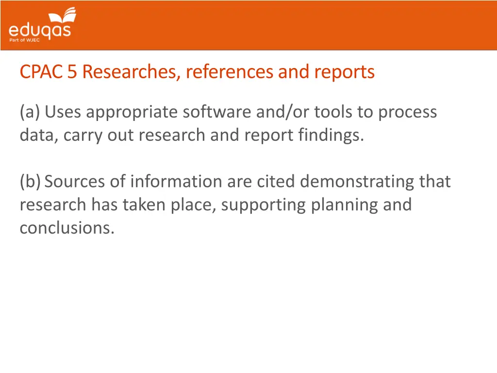 cpac 5 researches references and reports