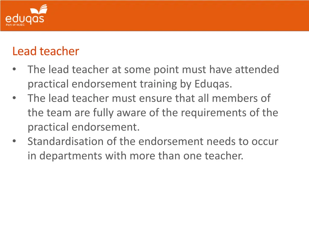 lead teacher