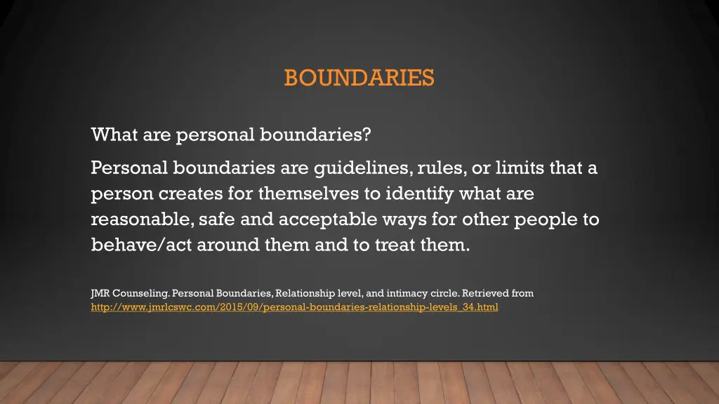 boundaries 1