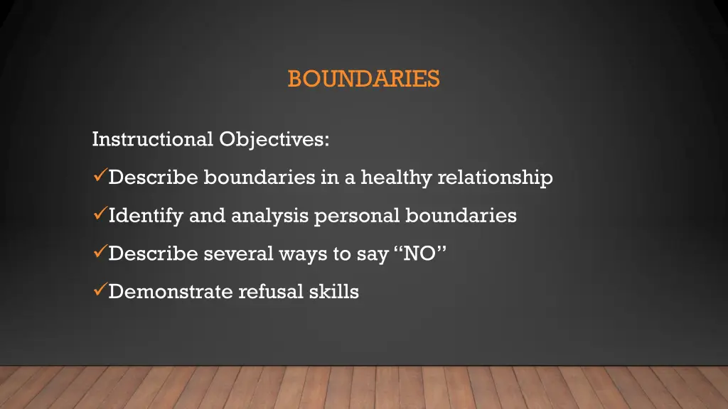 boundaries