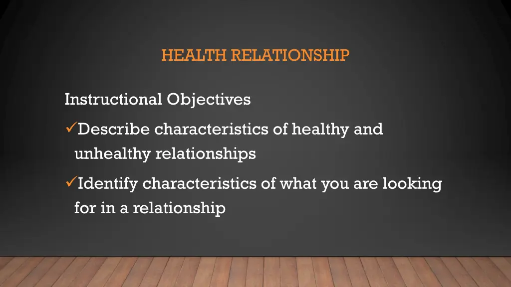 health relationship 1