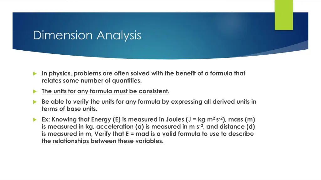 dimension analysis