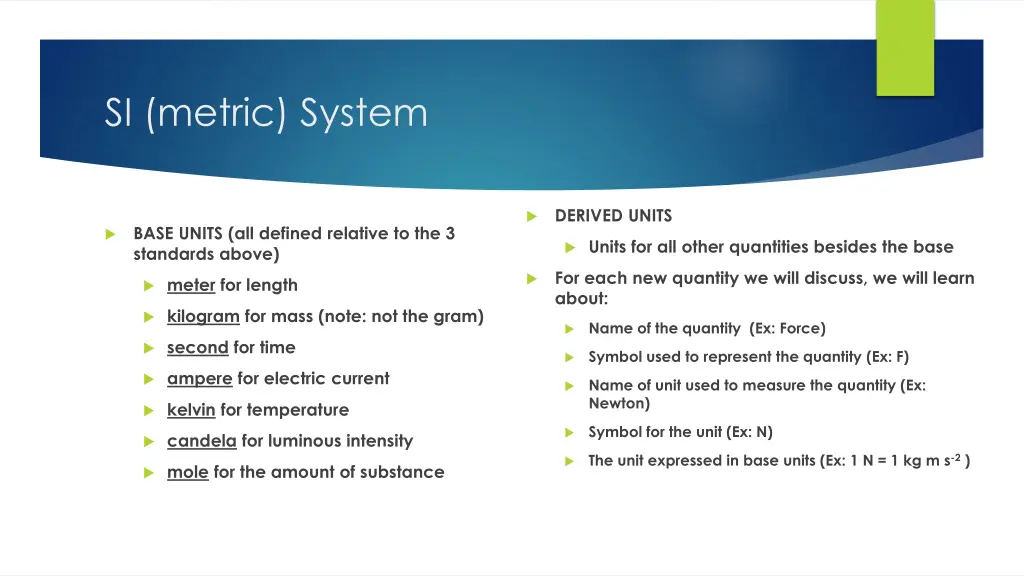 si metric system