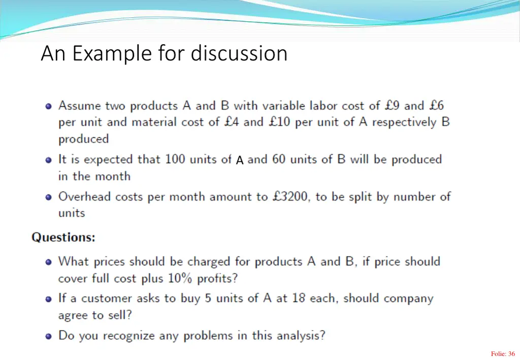 an example for discussion