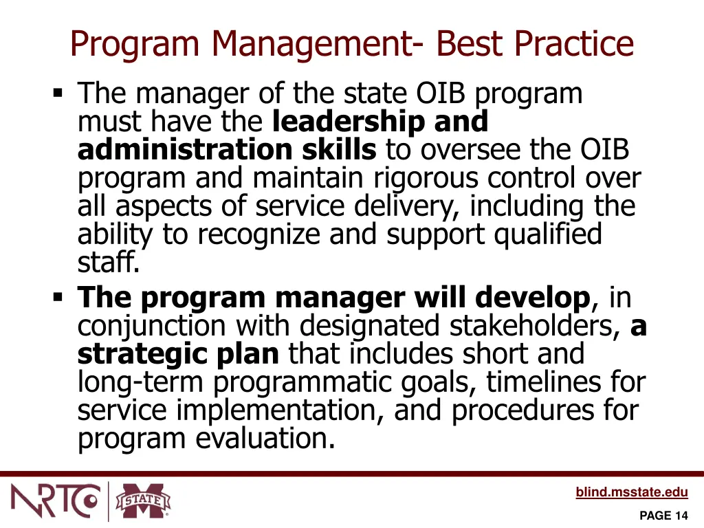program management best practice the manager