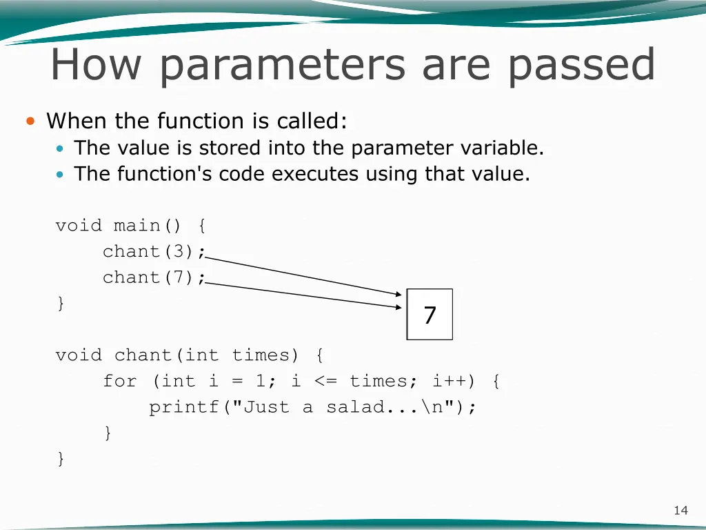 how parameters are passed