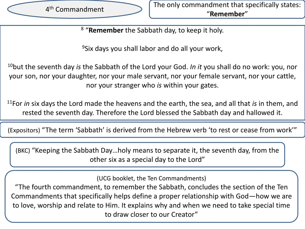 the only commandment that specifically states