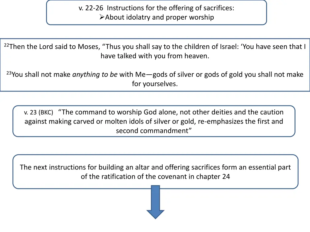 v 22 26 instructions for the offering