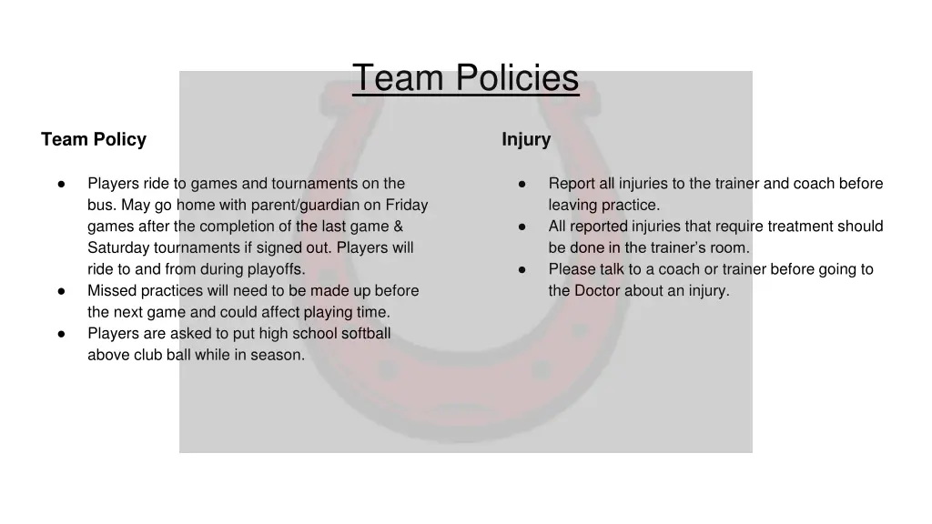team policies