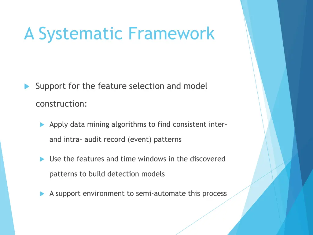 a systematic framework