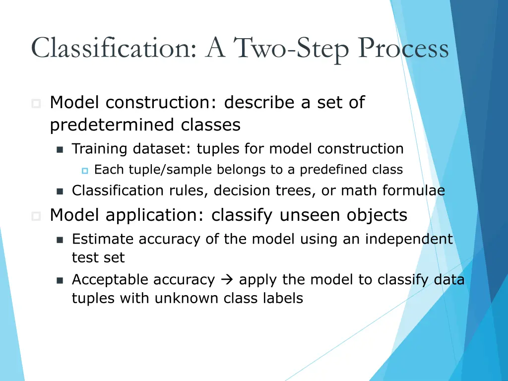 classification a two step process