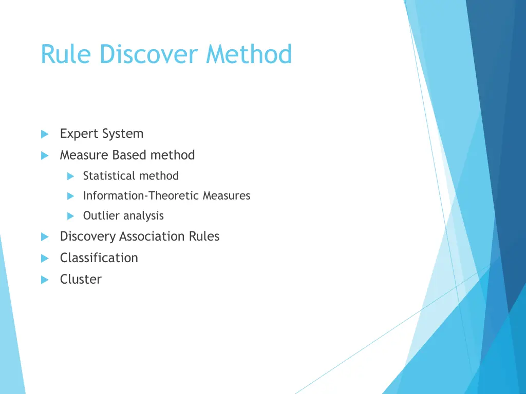 rule discover method
