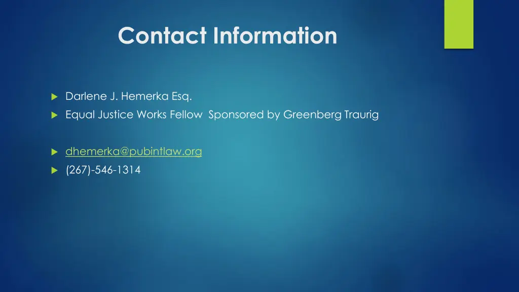 contact information