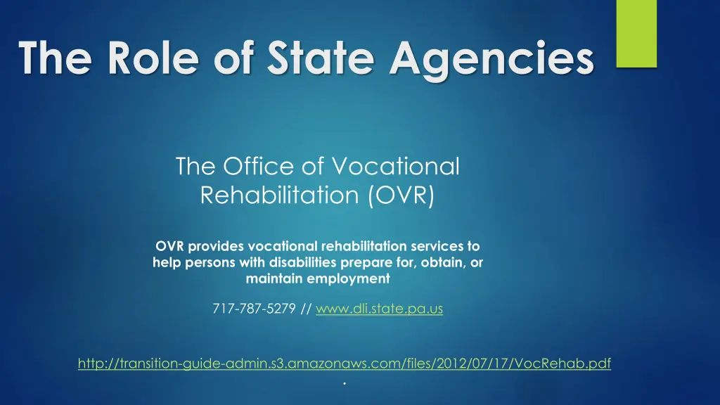 the role of state agencies