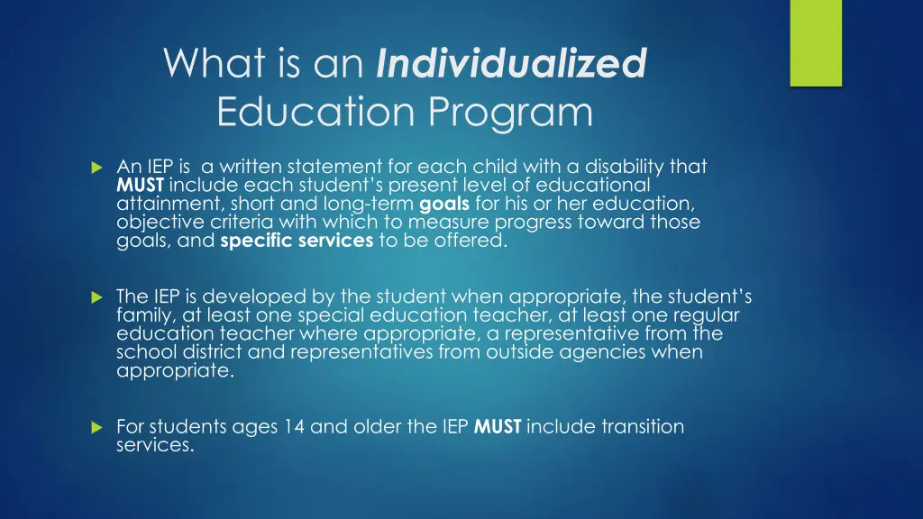 what is an individualized education program