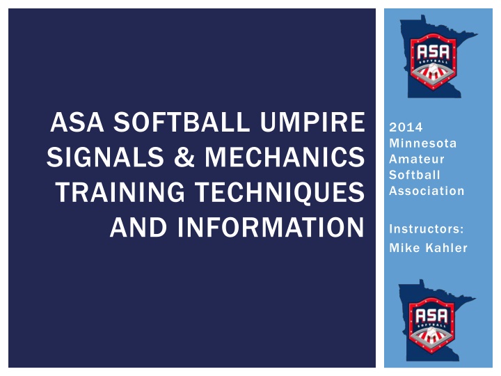 asa softball umpire signals mechanics training
