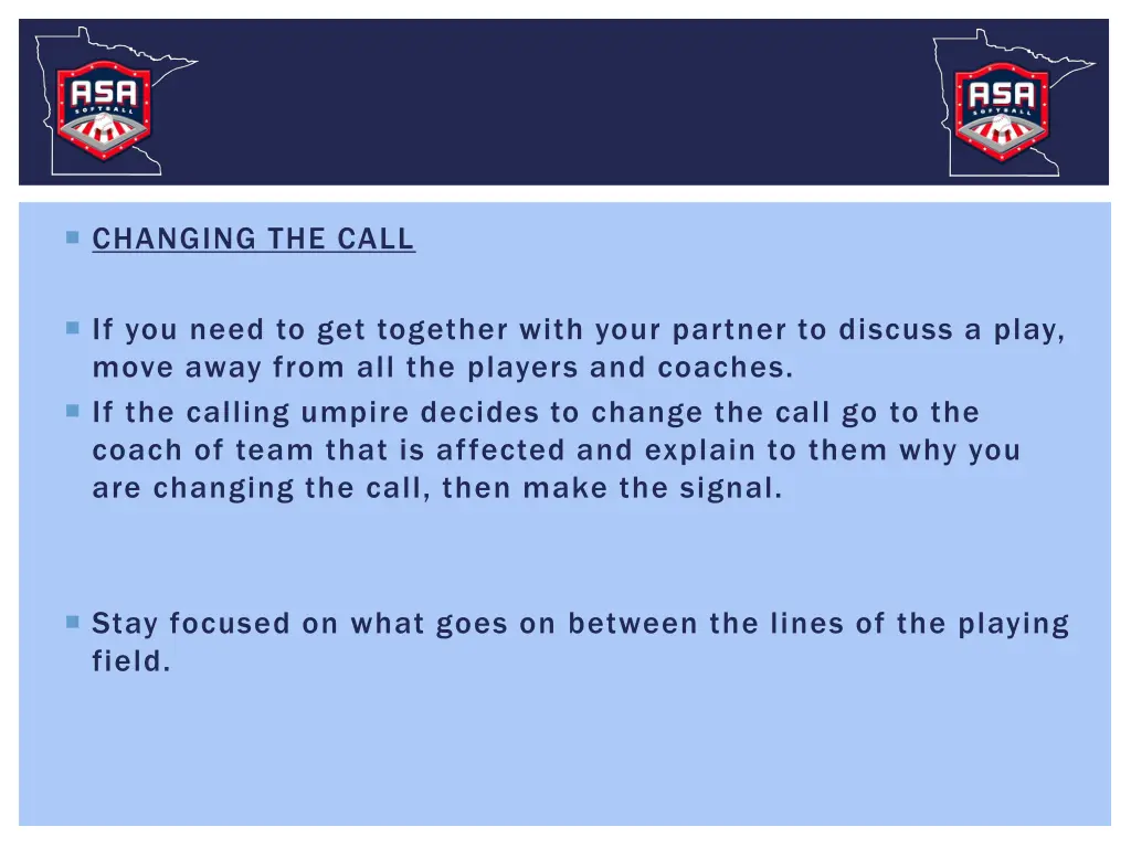 changing the call