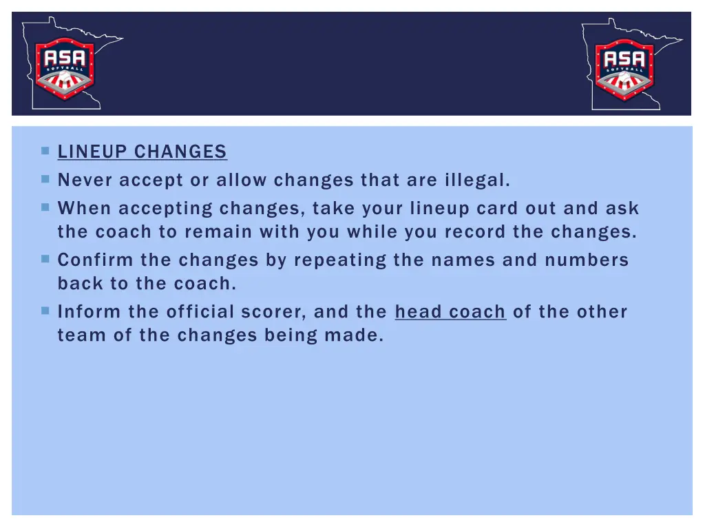 lineup changes never accept or allow changes that