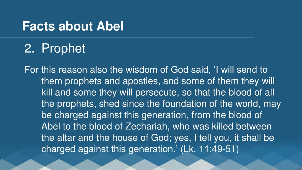 facts about abel 1
