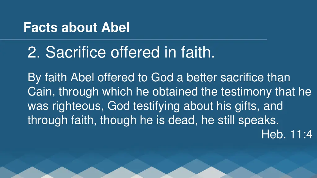 facts about abel 2