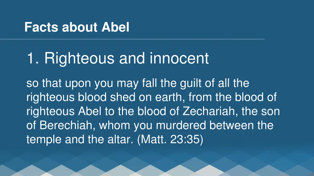 facts about abel
