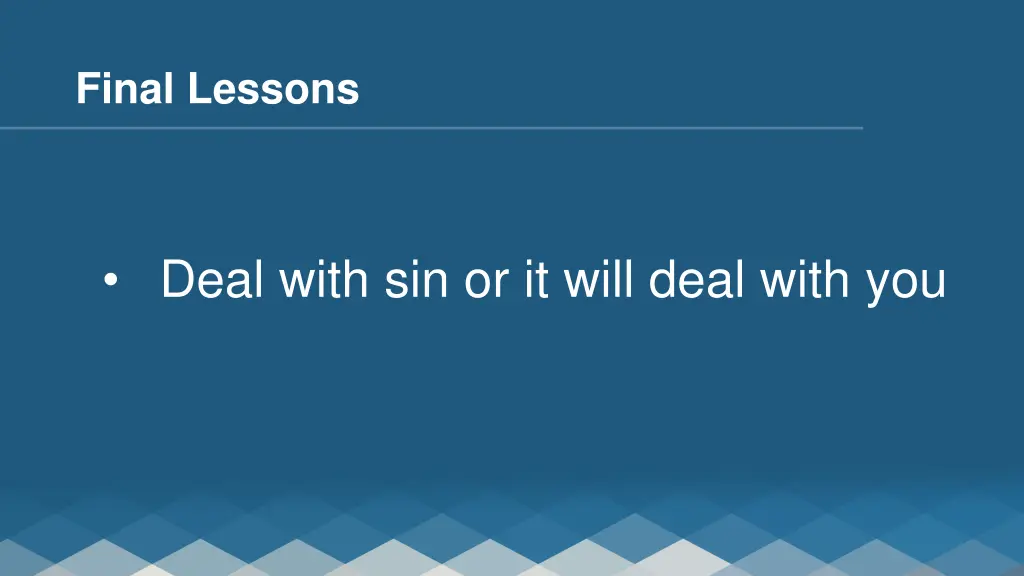final lessons