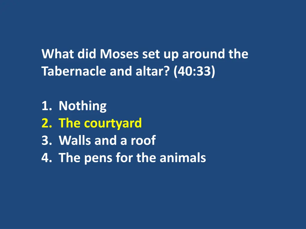 what did moses set up around the tabernacle 1