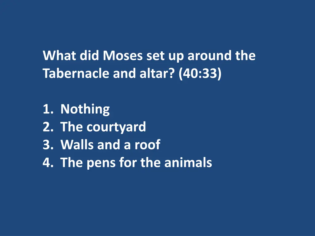 what did moses set up around the tabernacle