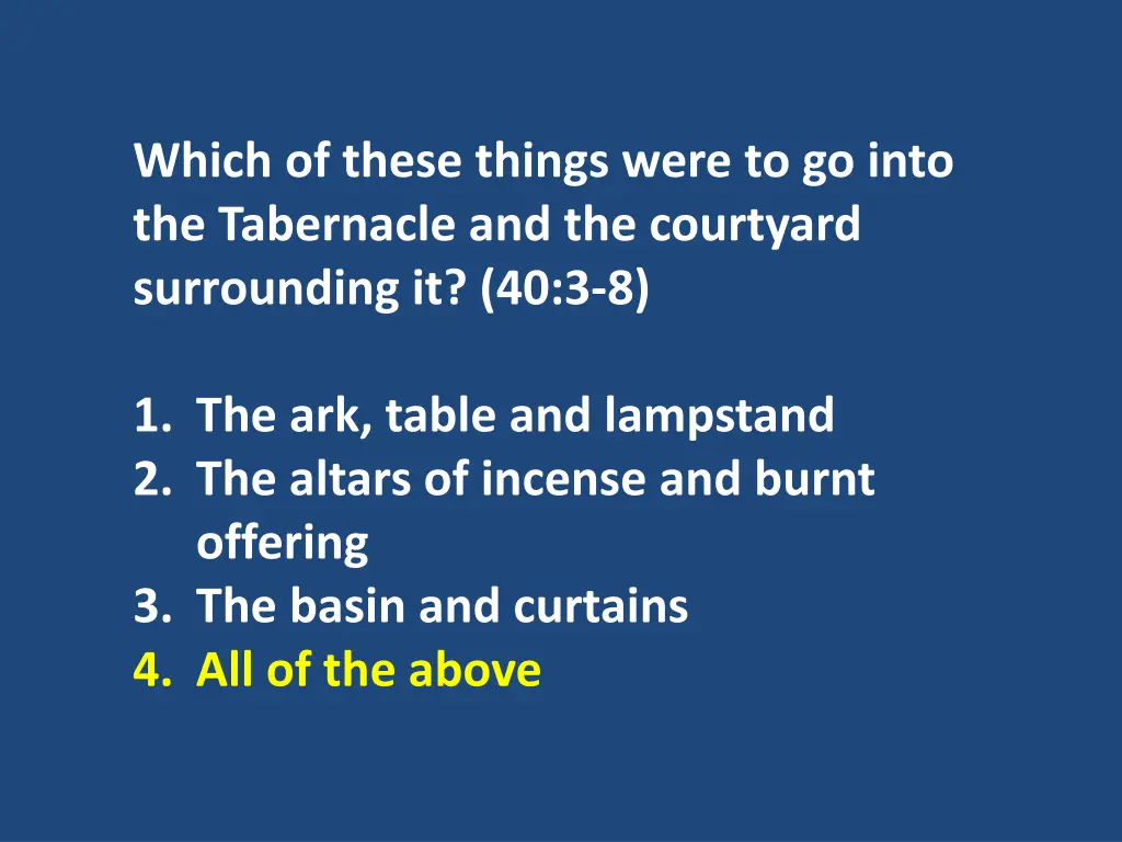 which of these things were to go into 1