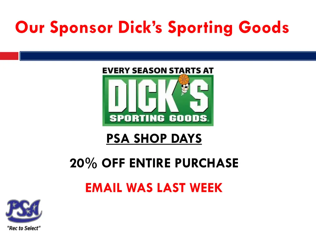 our sponsor dick s sporting goods