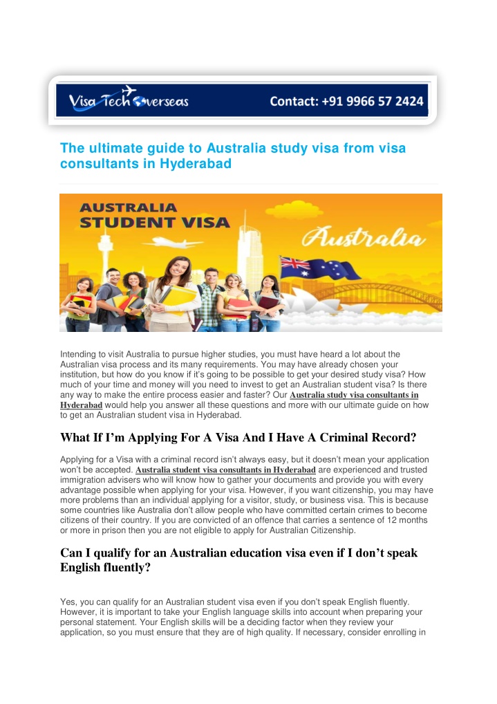 the ultimate guide to australia study visa from