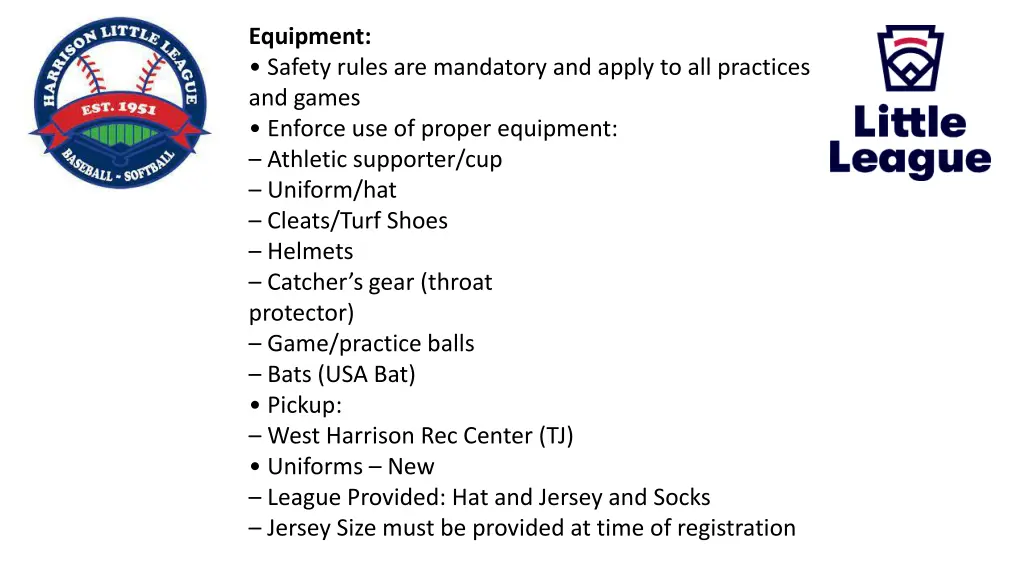equipment safety rules are mandatory and apply