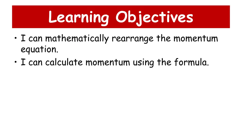 learning objectives