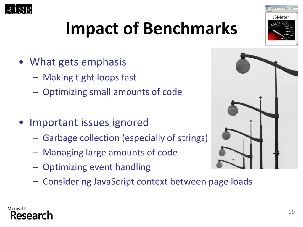 impact of benchmarks