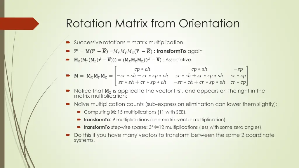 rotation matrix from orientation