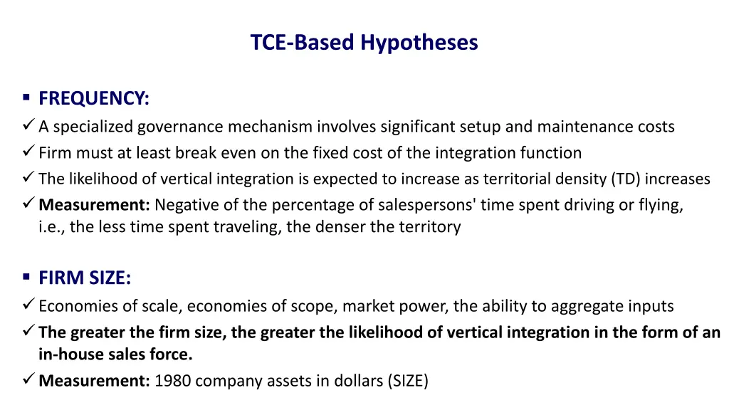 tce based hypotheses 2