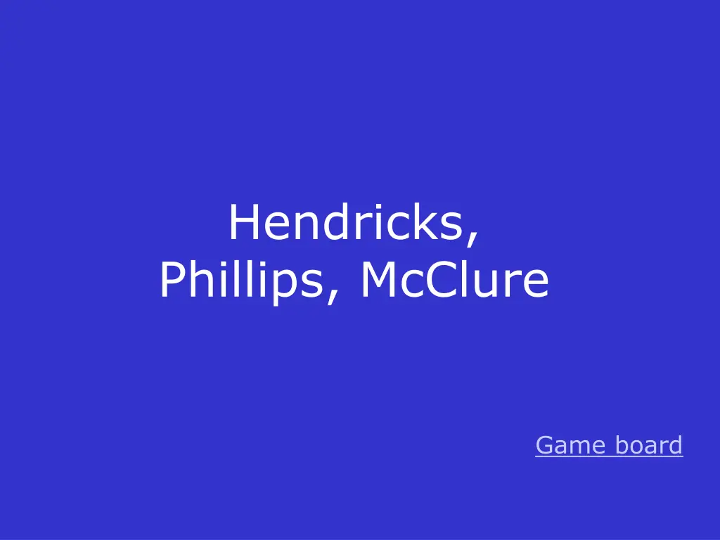 hendricks phillips mcclure